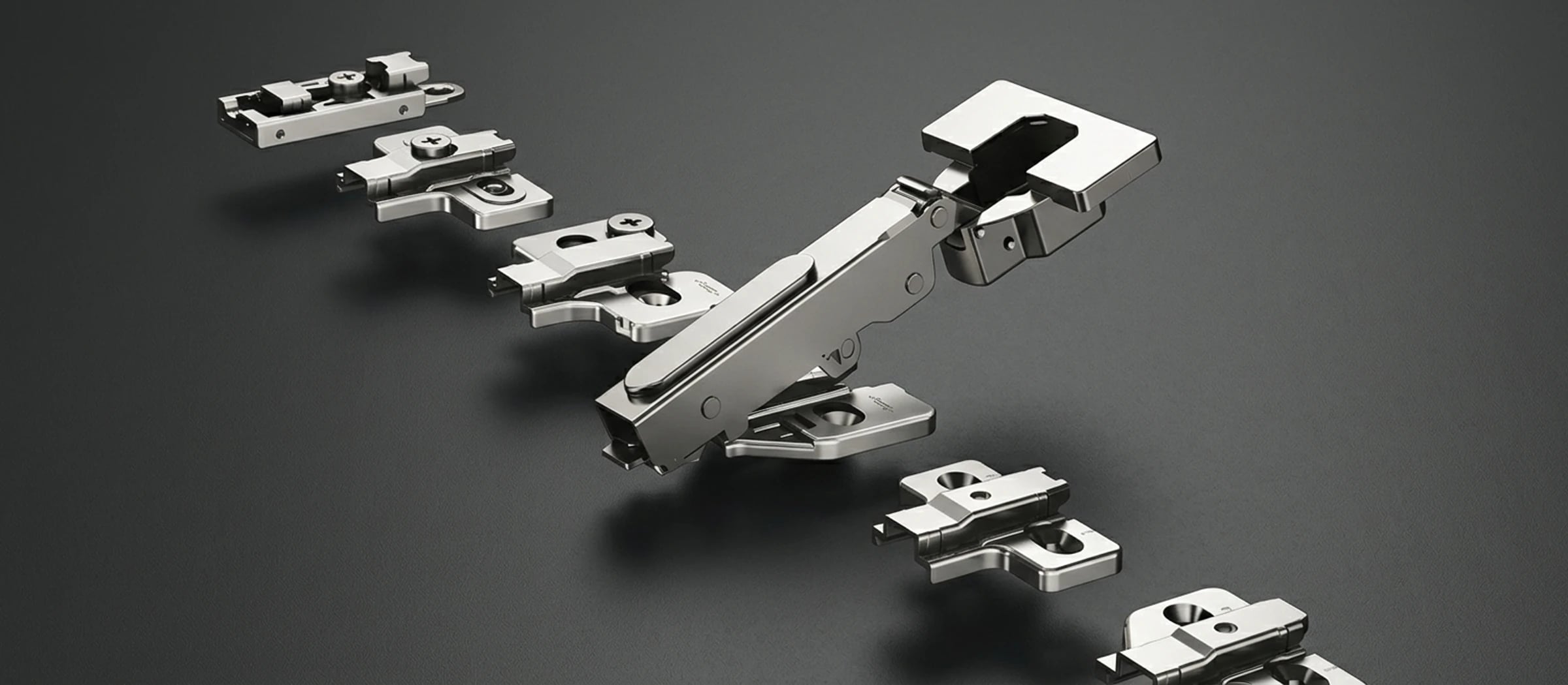 TERQ concealed hinge systems for furniture and cabinet applications